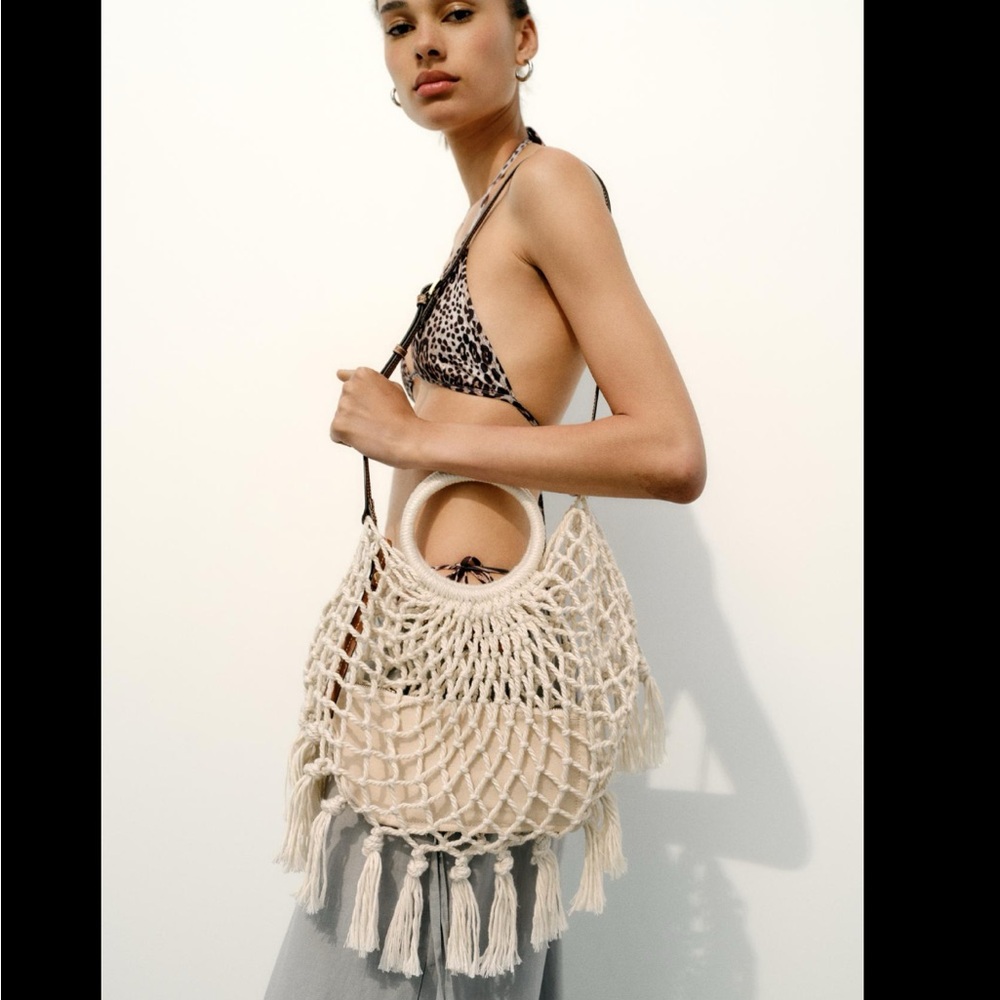 MACRAMÉ SHOPPER BAG - Picture 2 of 9